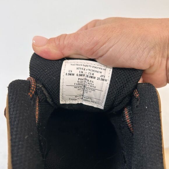 Nautilus Composite Safety Toe Brown Leather Work Boot size 8.5 - Picture 9 of 12